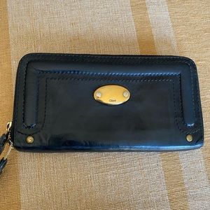 Chloe Black Leather Wallet